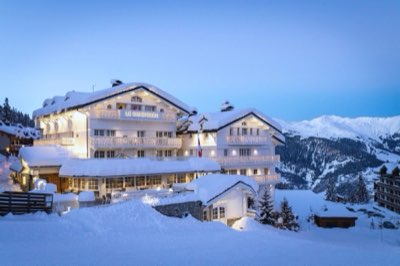Le Chabichou's white chalets above Courchevel 1850